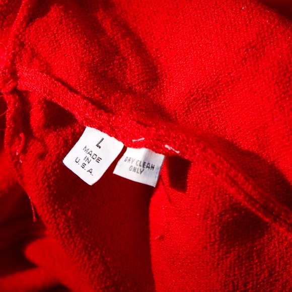 Vintage St. John Sport By Marie Gray RED Knitted Short Sleeve Top Woman's L - Picture 15 of 16